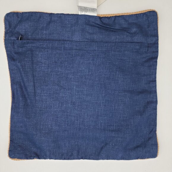 NWT Lighthouse Coastal Nautical Needlepoint Decorative Pillow Cover 17"x17" in. - Picture 4 of 16